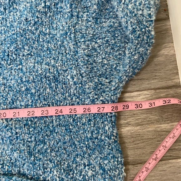 Free People Bff Cowl Neck Blue Marine Sweater Sz Small - Picture 11 of 13